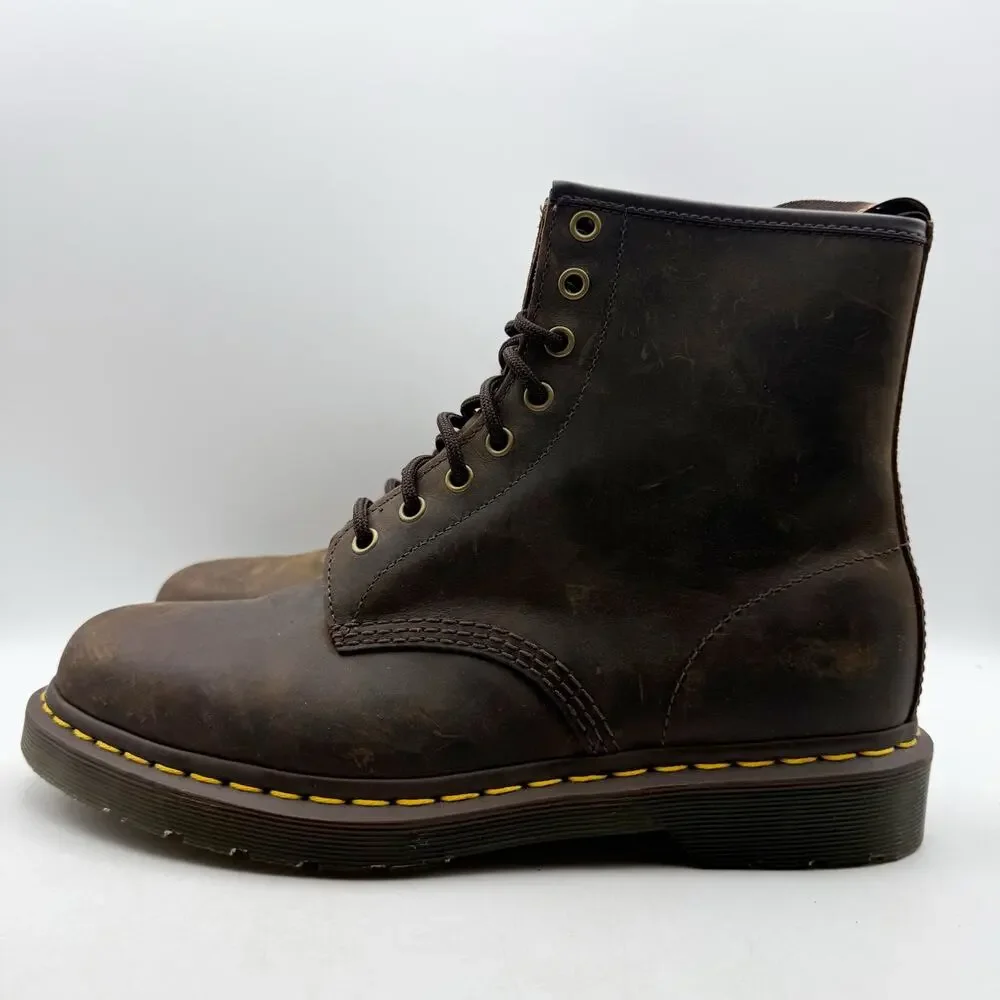 Dr. Martens Mens 1460 8 Eye Boots EU 43 US 10 Brown Leather Lace Up EUC